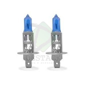 LÂMPADA SUPER BRANCA H1 - 12V 55W PAR (CX ACRILICO)