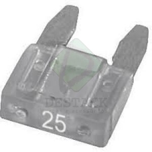 FUSÍVEL LÂMINA MINI 25A CINZA - CAIXA C/100