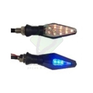 SETA DE LED  PARA MOTO - COR ÂMBAR COM LED AZUL